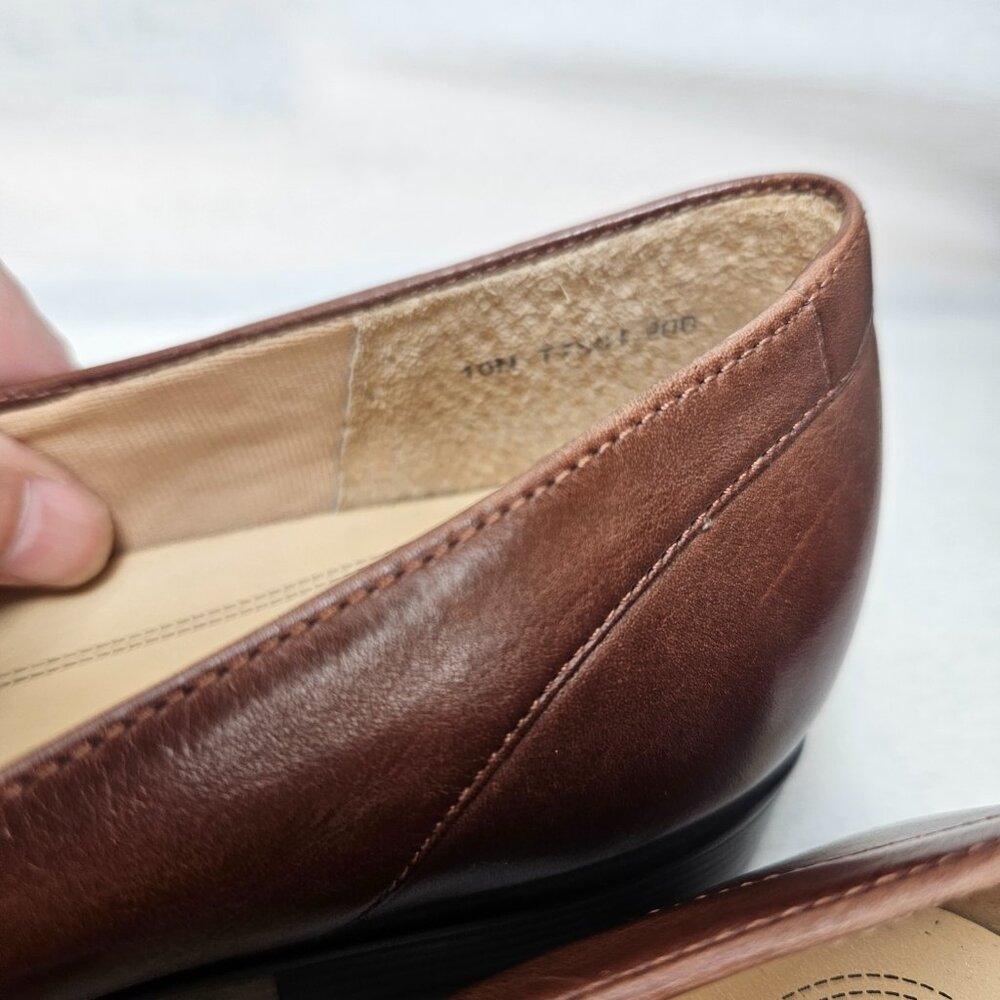 Lizzie Trotters Tailored Oxford Shoes Brown Leather NWOT 10N - Picture 8 of 10